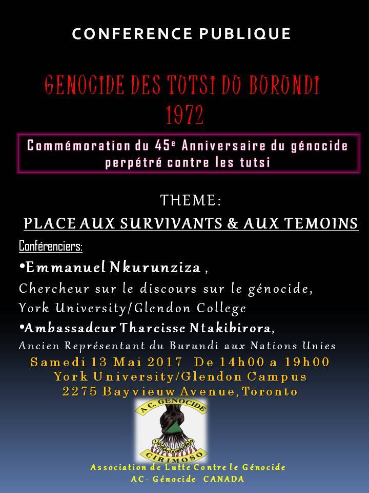 rencontre des politiciens burundais en suisse